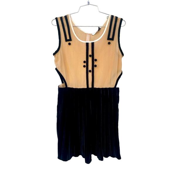 tba sheer mesh and velvet cocktail dress - Picture 1 of 3